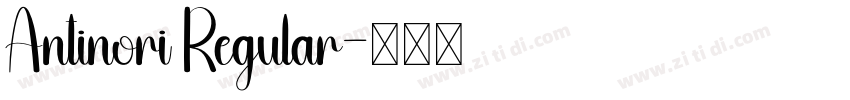 Antinori Regular字体转换